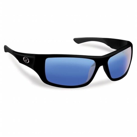 Flying Fisherman Flying Fisherman  7391BSB Triton Polarized Sunglasses; Matte Black Frames; Smoke- Blue Mirror Lenses 7391BSB